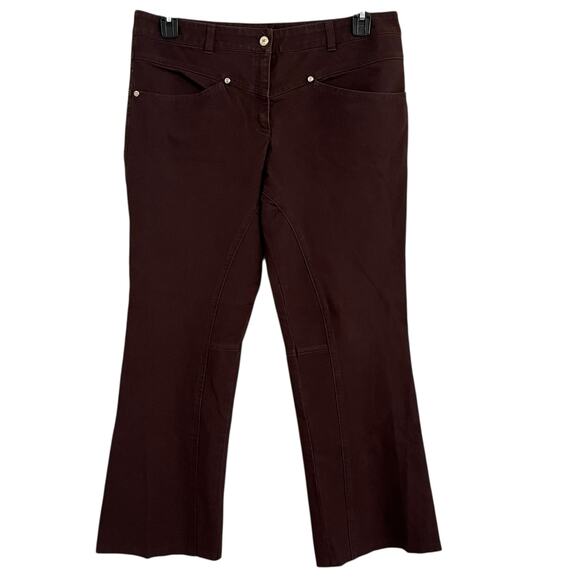 Escada Bootcut Pants Cotton Brown - Picture 1 of 8